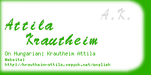 attila krautheim business card